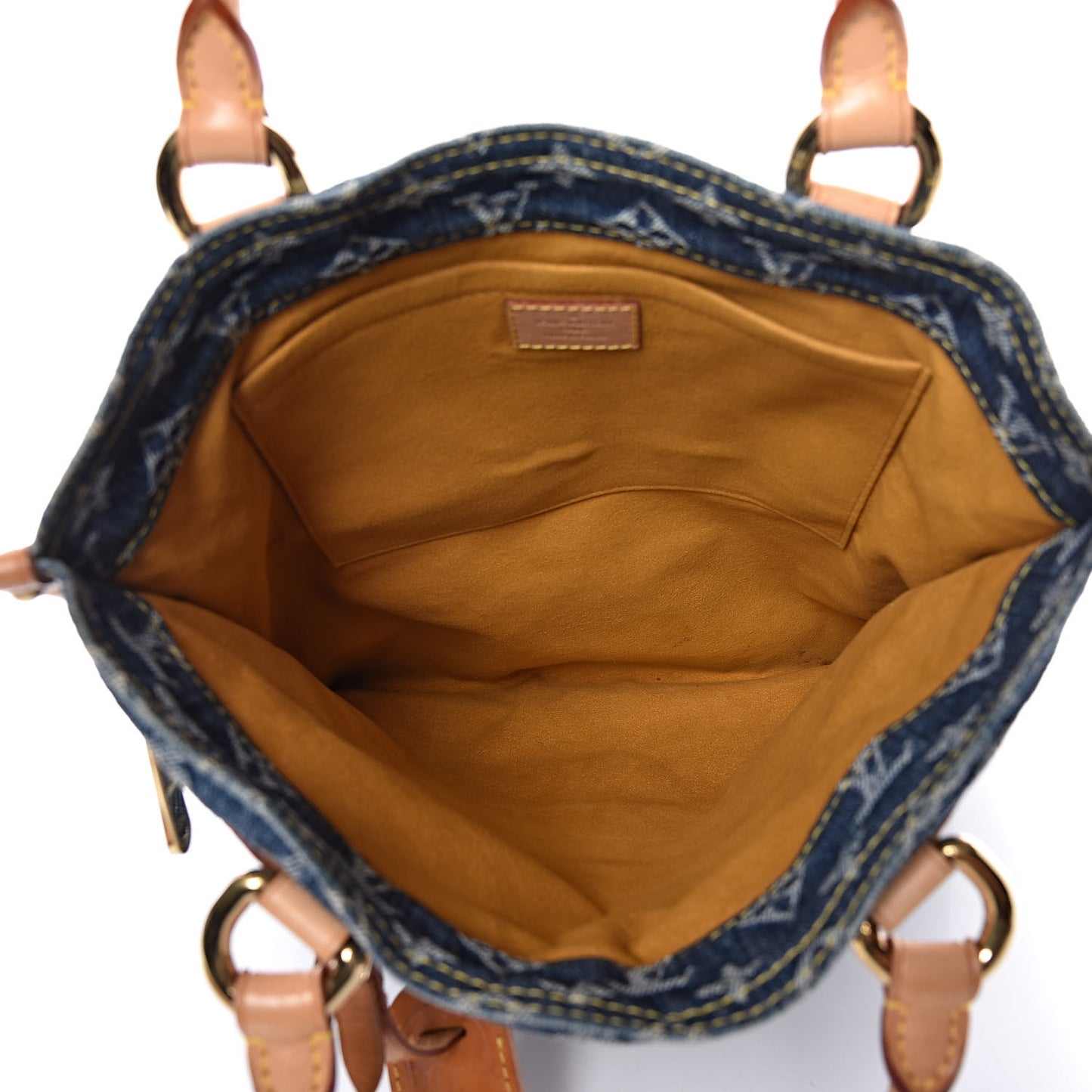 Monogram Denim Sac Plat Blue