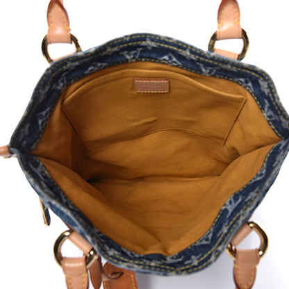 Louis Vuitton Monogram Denim Sac Plat Blue 5 of 12
