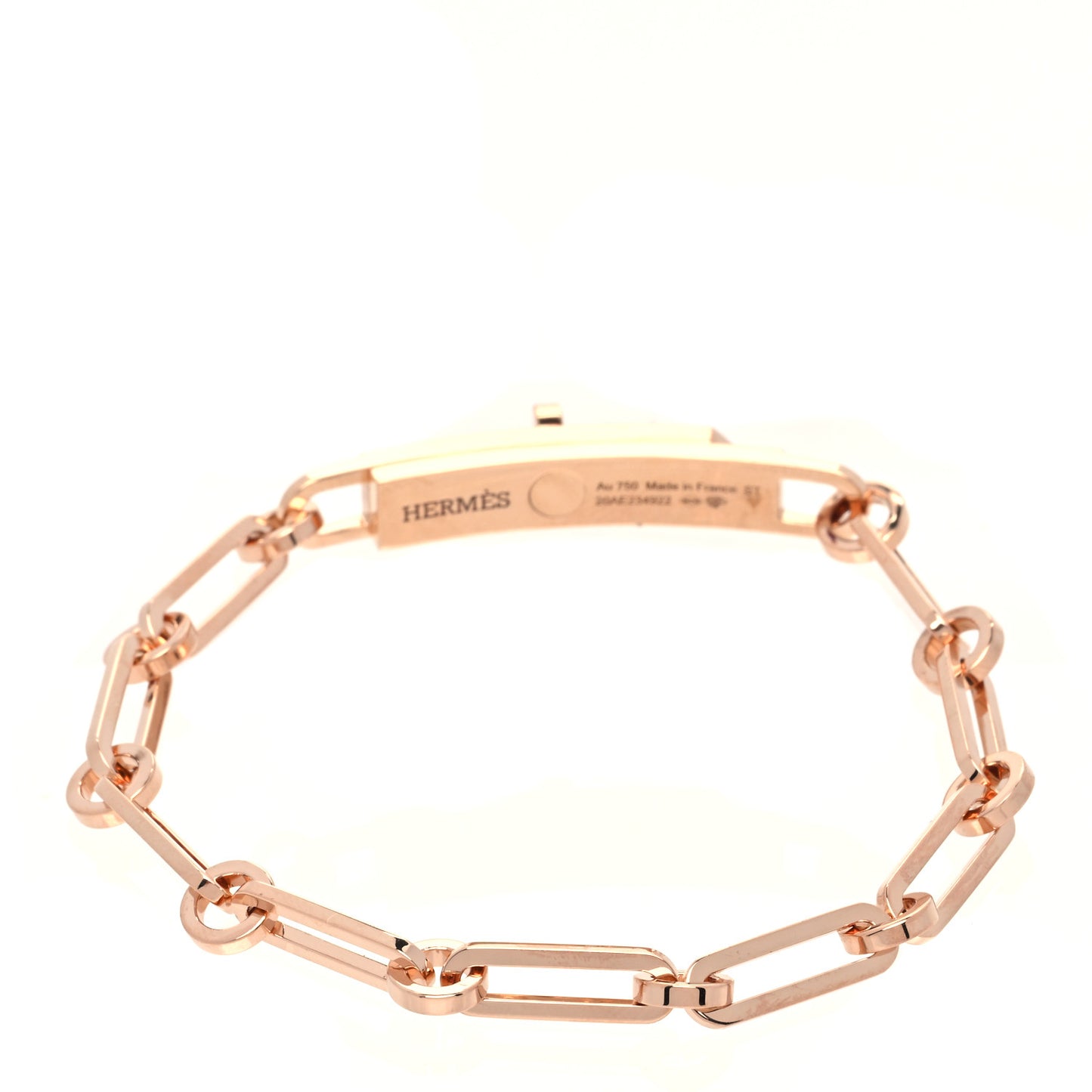 18K Rose Gold Diamond Pave PM Kelly Chaine Bracelet ST