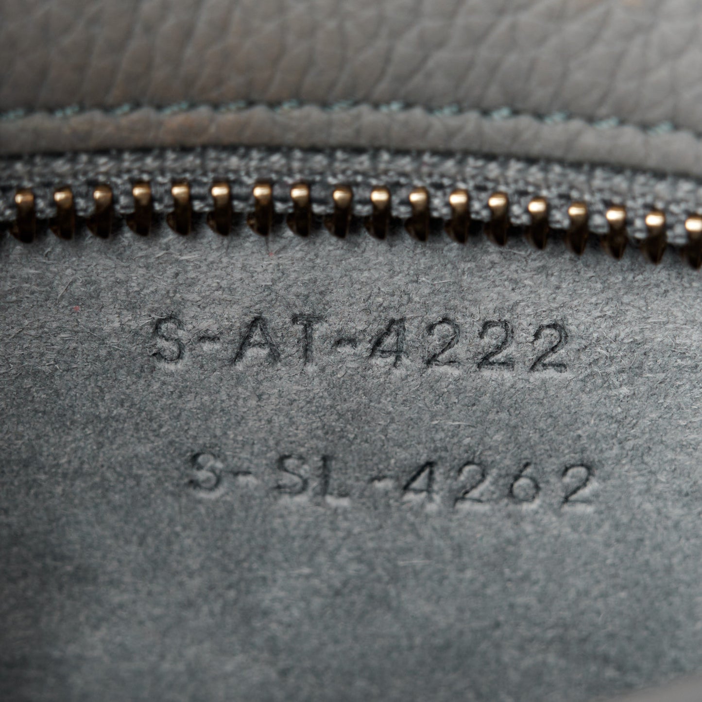 Drummed Calfskin Nano Luggage Kohl