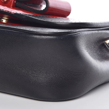 Christian Louboutin Calfskin Heart Sweety Charity Crossbody Bag Black Red 6 of 10