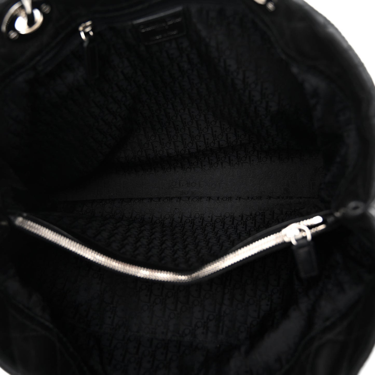 Lambskin Cannage Large Soft Lady Dior Shopping Tote Black