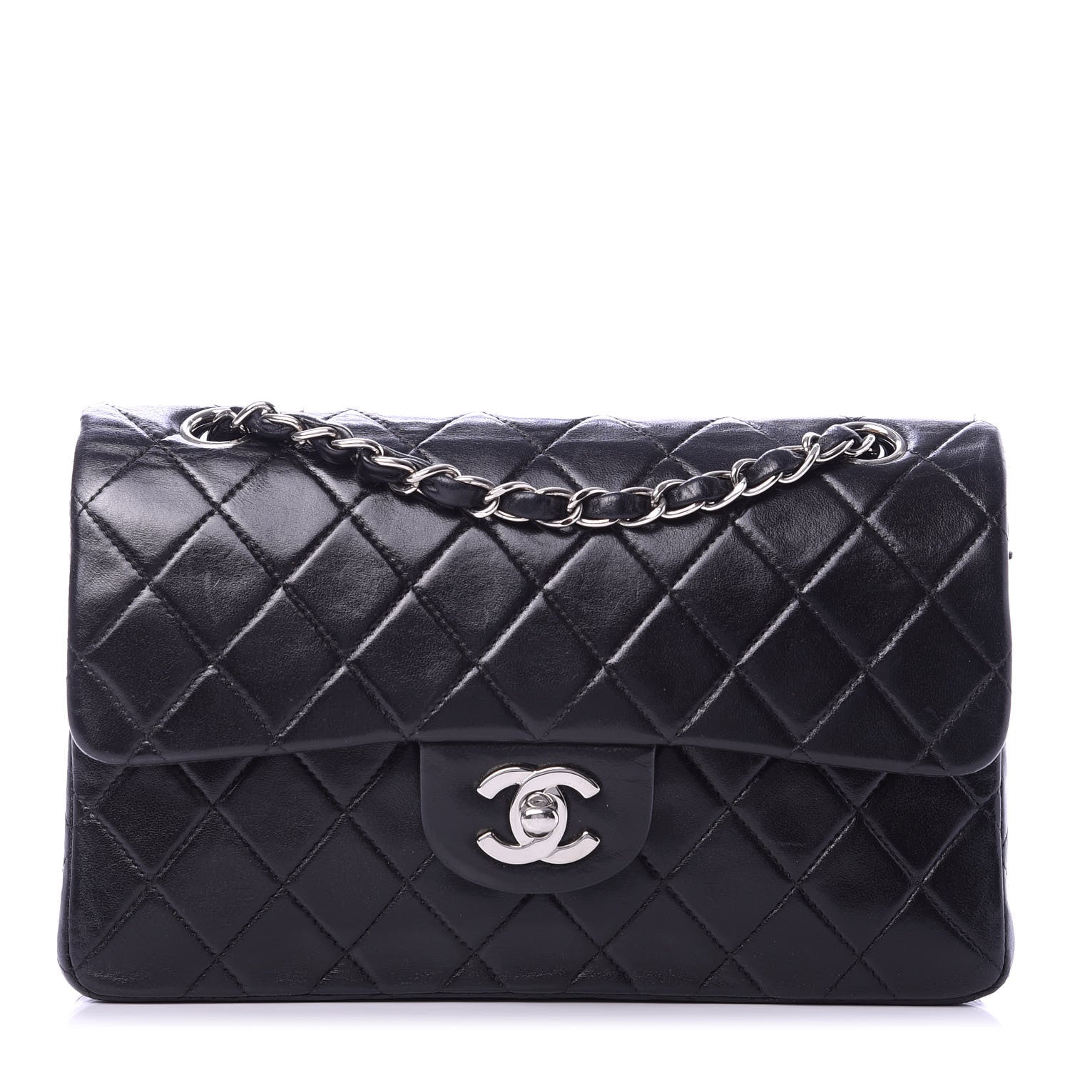 Chanel Lambskin Quilted Small Double Flap Black 1 of 10