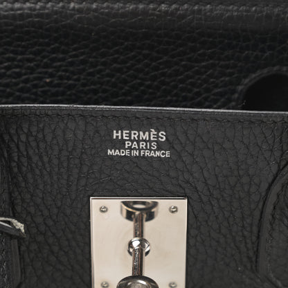 Hermes Taurillon Clemence Birkin 30 Black 6 of 15