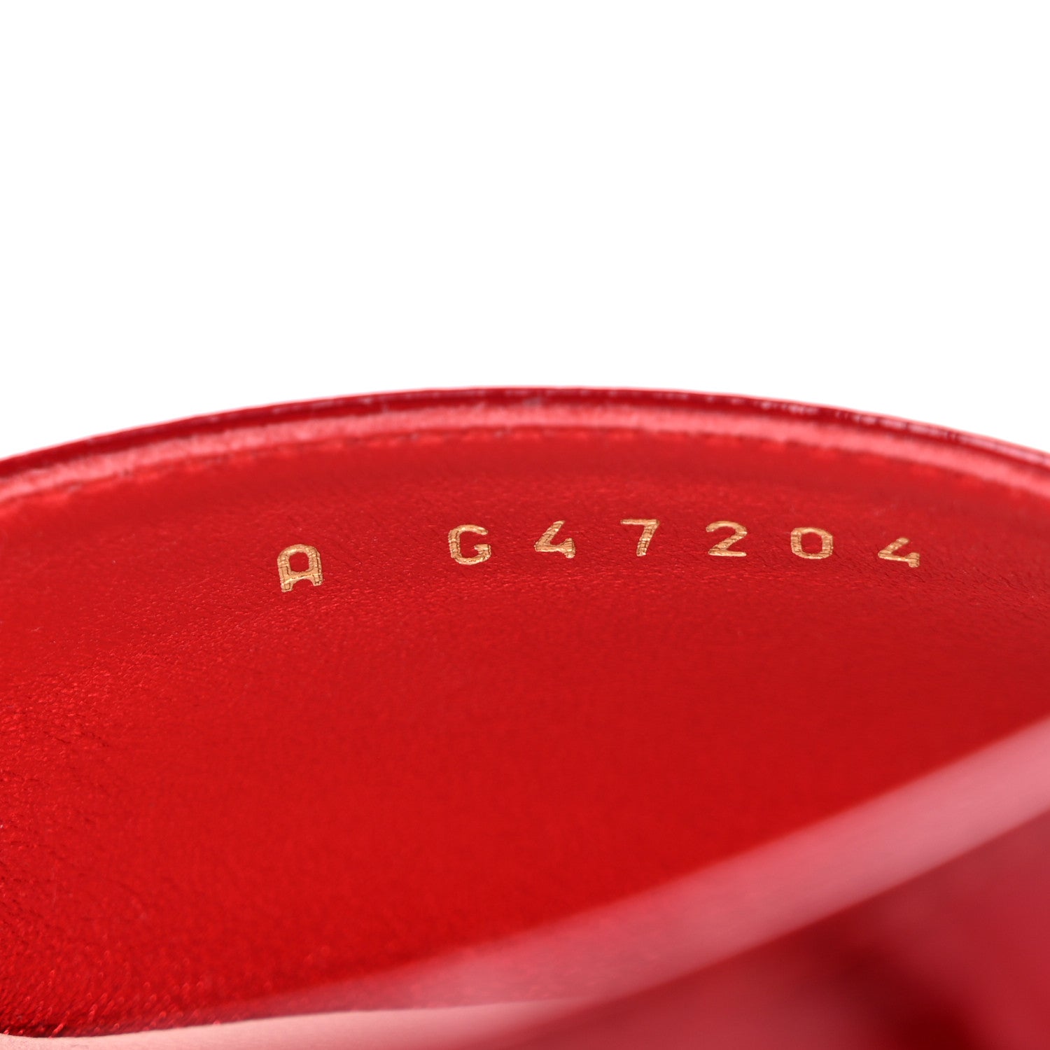 Chanel Lambskin Laminated Calfskin Cap Toe CC Slingback Pumps 37.5 Red Ivory 9 of 10