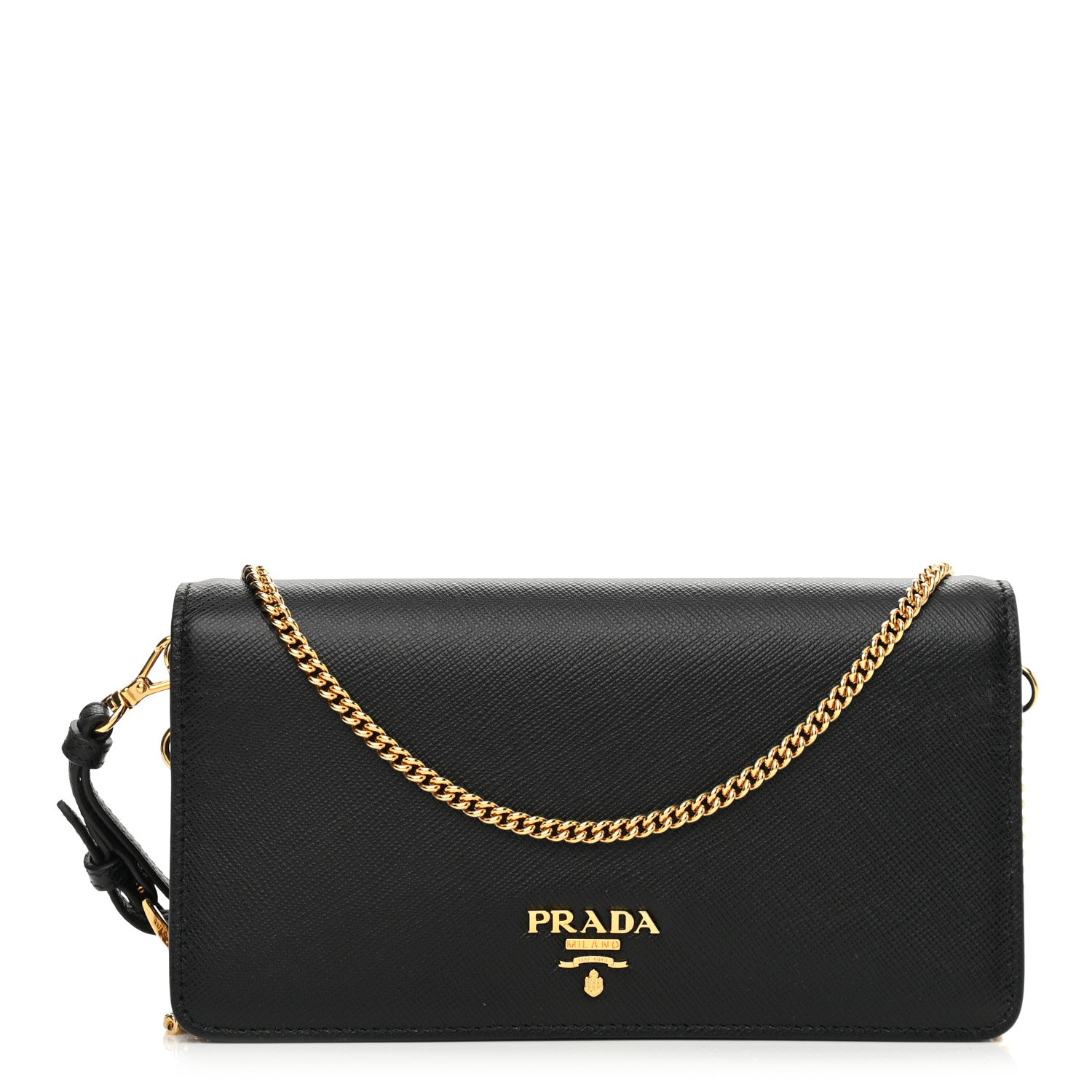 Prada Saffiano Metal Oro Mini Bag Black 1 of 10