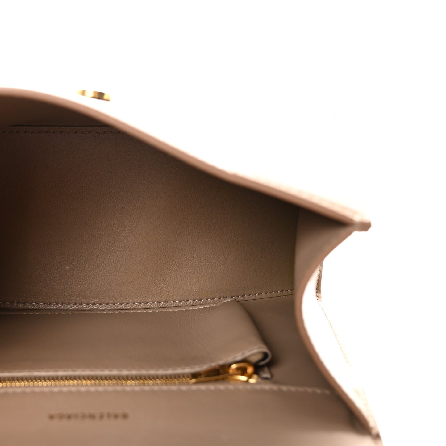 Shiny Box Calfskin Small Hourglass Top Handle Bag Sand