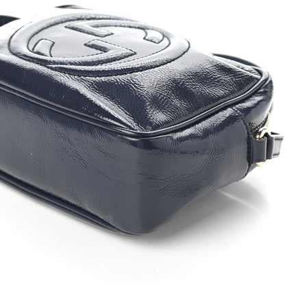 Gucci Vernice Naplack Small Soho Disco Bag Uniform Blue 9 of 9