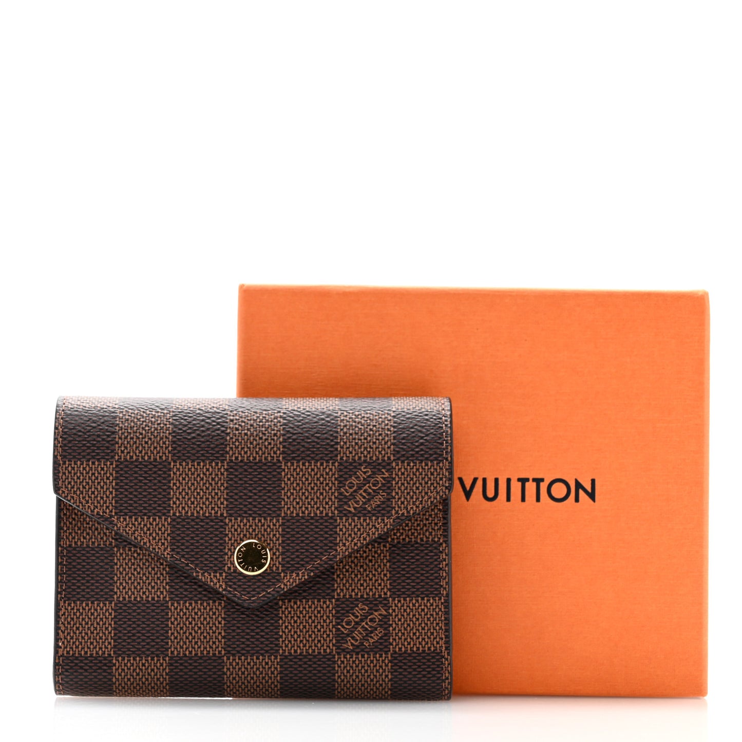 Damier Ebene Victorine Wallet Cherry