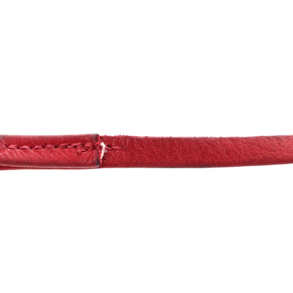 Chanel Lambskin Diamond Stitched CC Drawstring Shoulder Bag Red 12 of 16