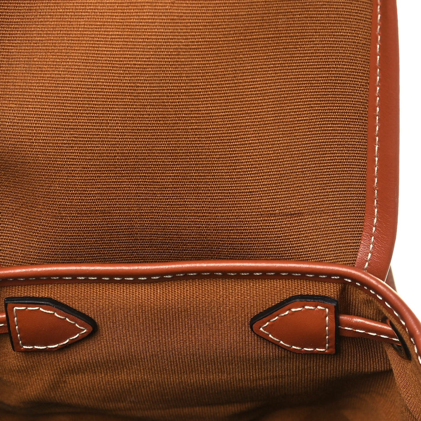 Triomphe Canvas Calfskin Mini Folco Backpack Tan