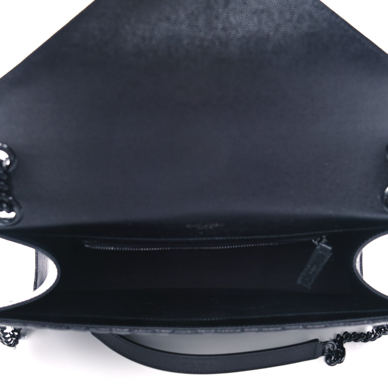 Saint Laurent Calfskin Mixed Matelasse Triquilt Large Monogram Satchel Black 5 of 12
