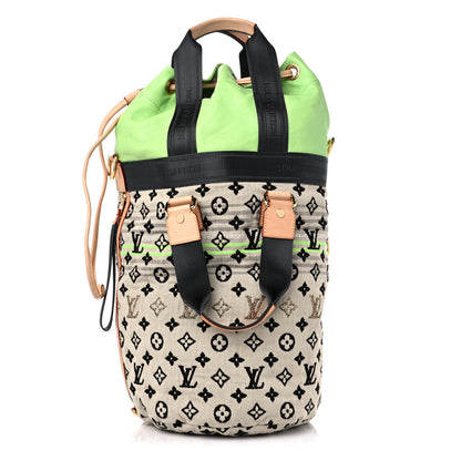 Louis Vuitton Fabric Jacquard Monogram Cheche Gypsy GM Vert 1 of 14
