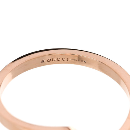 Gucci 18K Rose Gold Diamond GG Running Ring 55 7.25 4 of 6