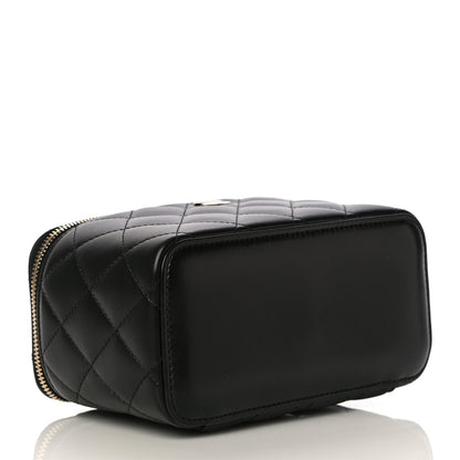Chanel Lambskin Quilted Small Vanity Case With Chain Black 4 of 11