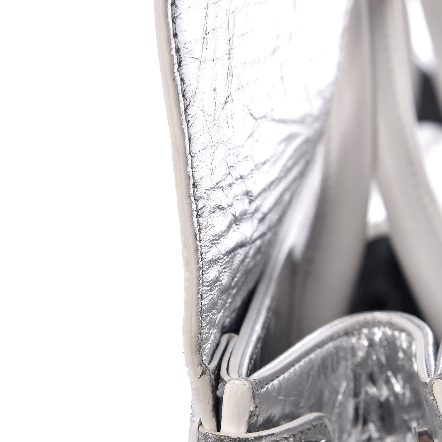 Christian Dior Metallic Calfskin Large Diorever Flap Silver 16 of 19