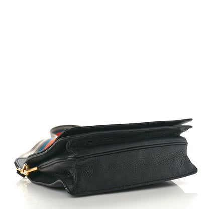Prada Vitello Daino Double Strap Flap Crossbody Black 3 of 8