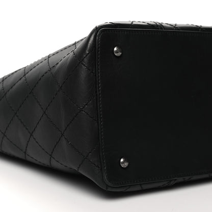 Chanel Lambskin Stitched Shopping Tote Black 9 of 12