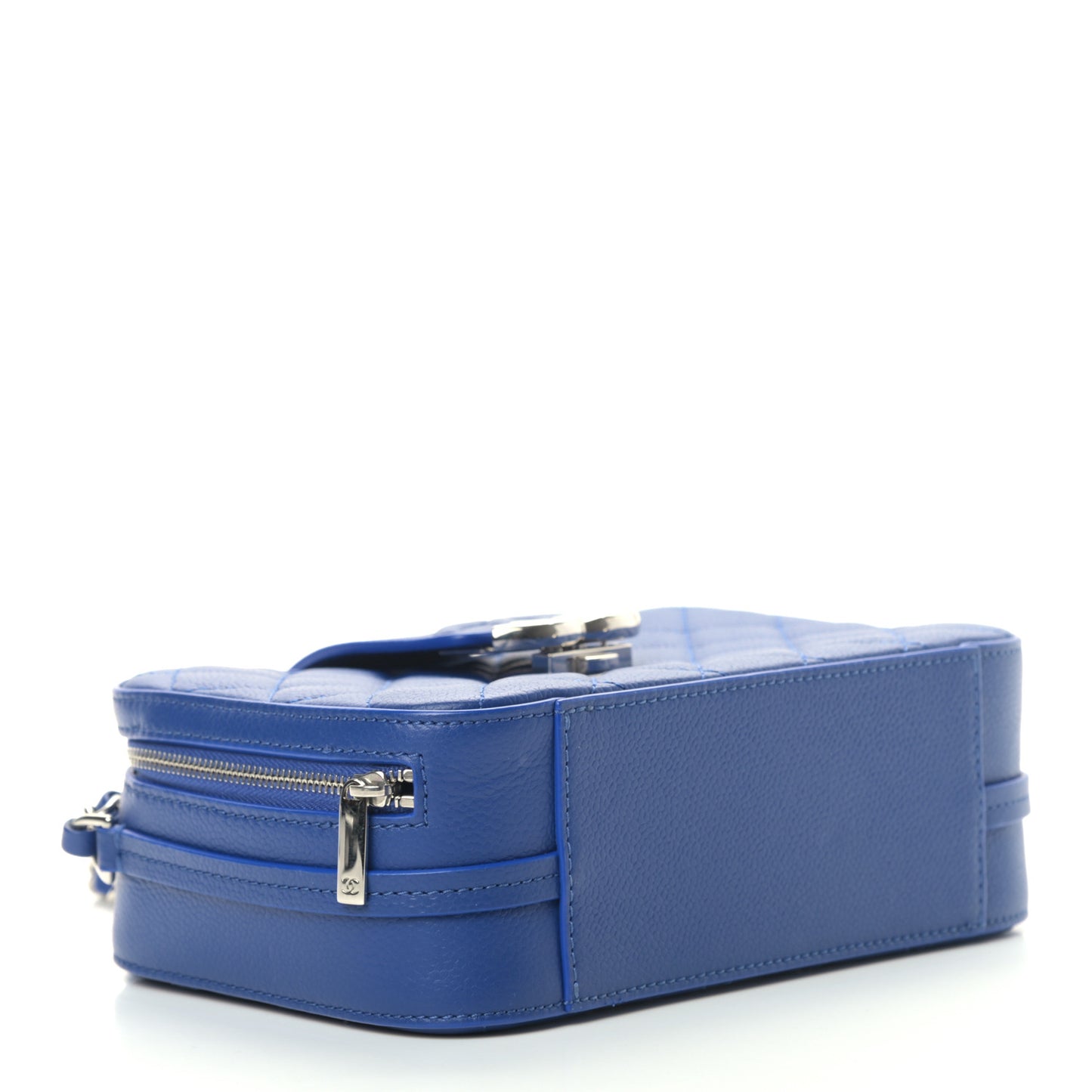 Caviar Quilted CC Box Camera Case Blue