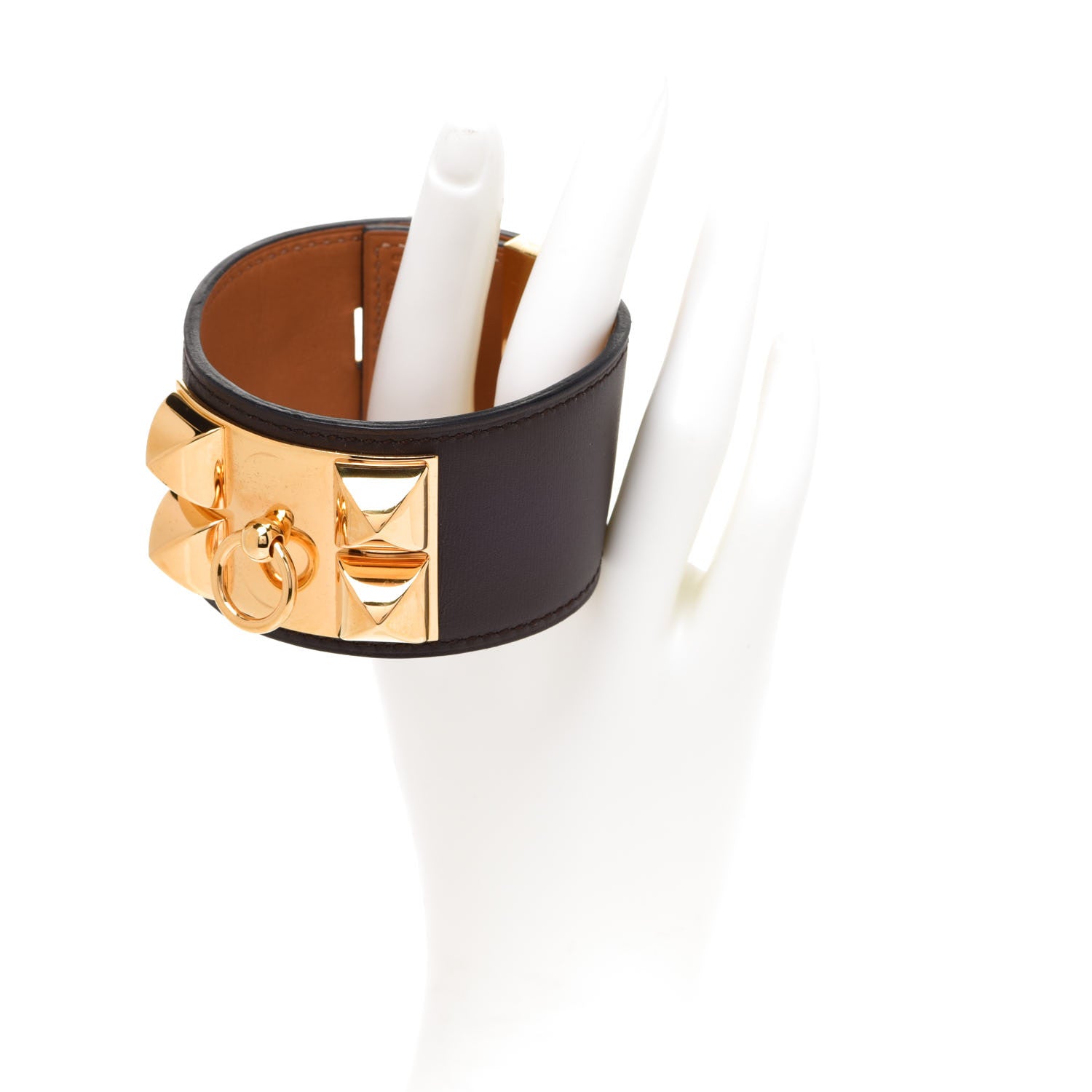 Hermes Box Collier De Chien CDC Bracelet L Chocolate 2 of 6