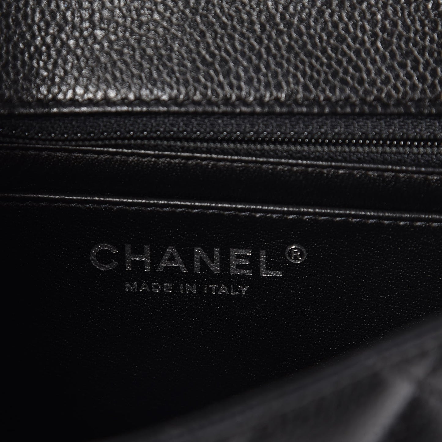 Caviar Quilted Mini Square Flap Black