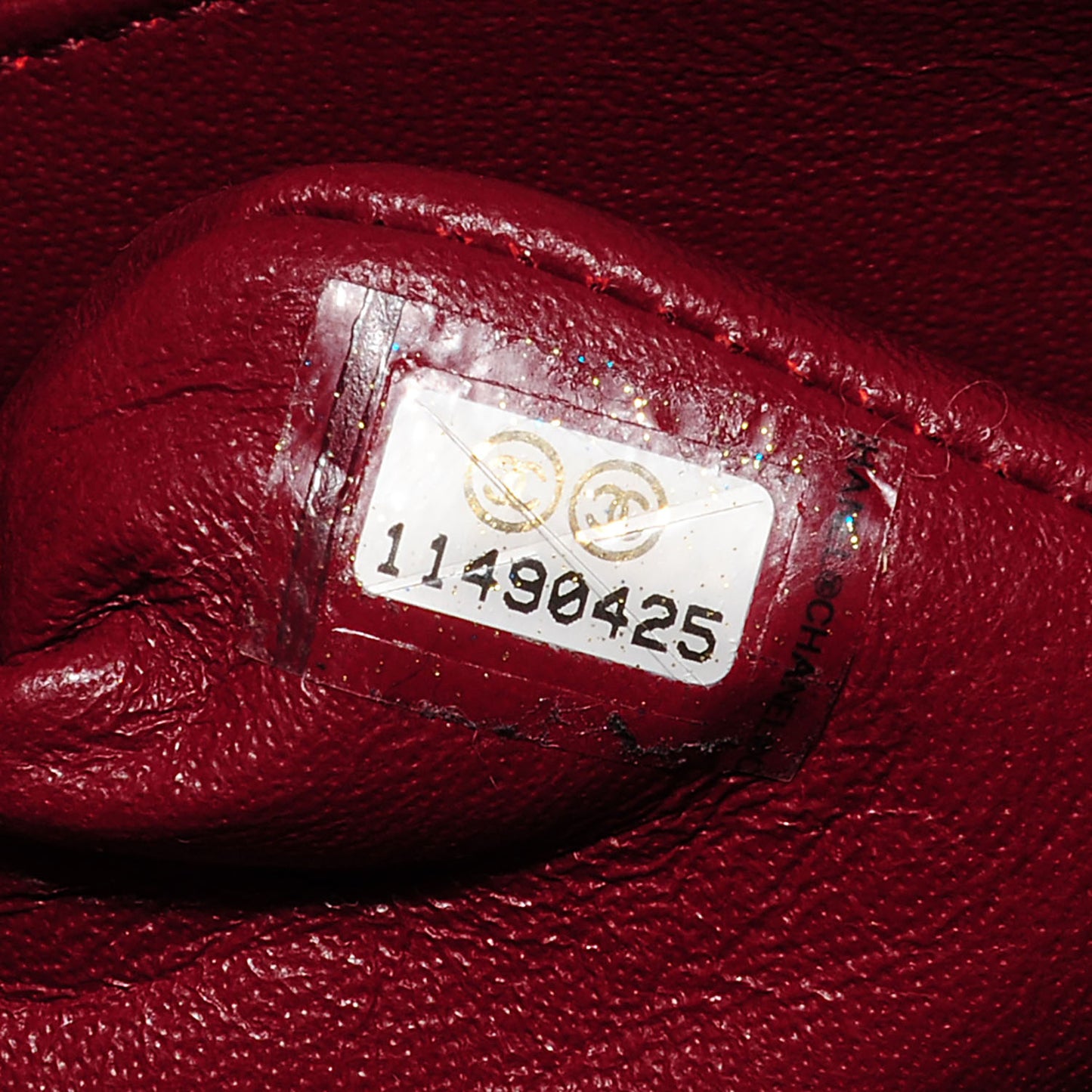 Washed Caviar Quilted 2.55 Reissue 225 Bijoux Chain Flap Red