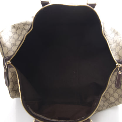 Gucci GG Plus Monogram Large Carry On Duffle Bag Brown 4 of 8