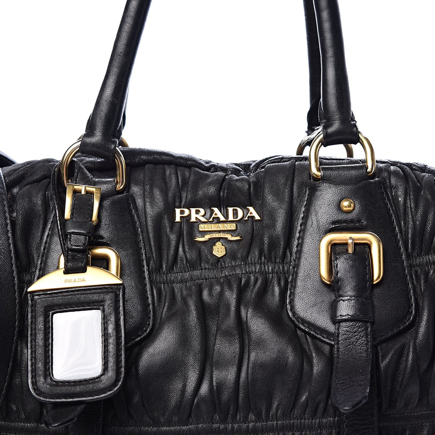 Nappa Gaufre Satchel Black