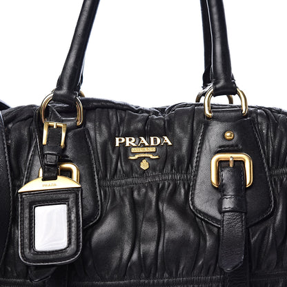 Prada Nappa Gaufre Satchel Black 11 of 13