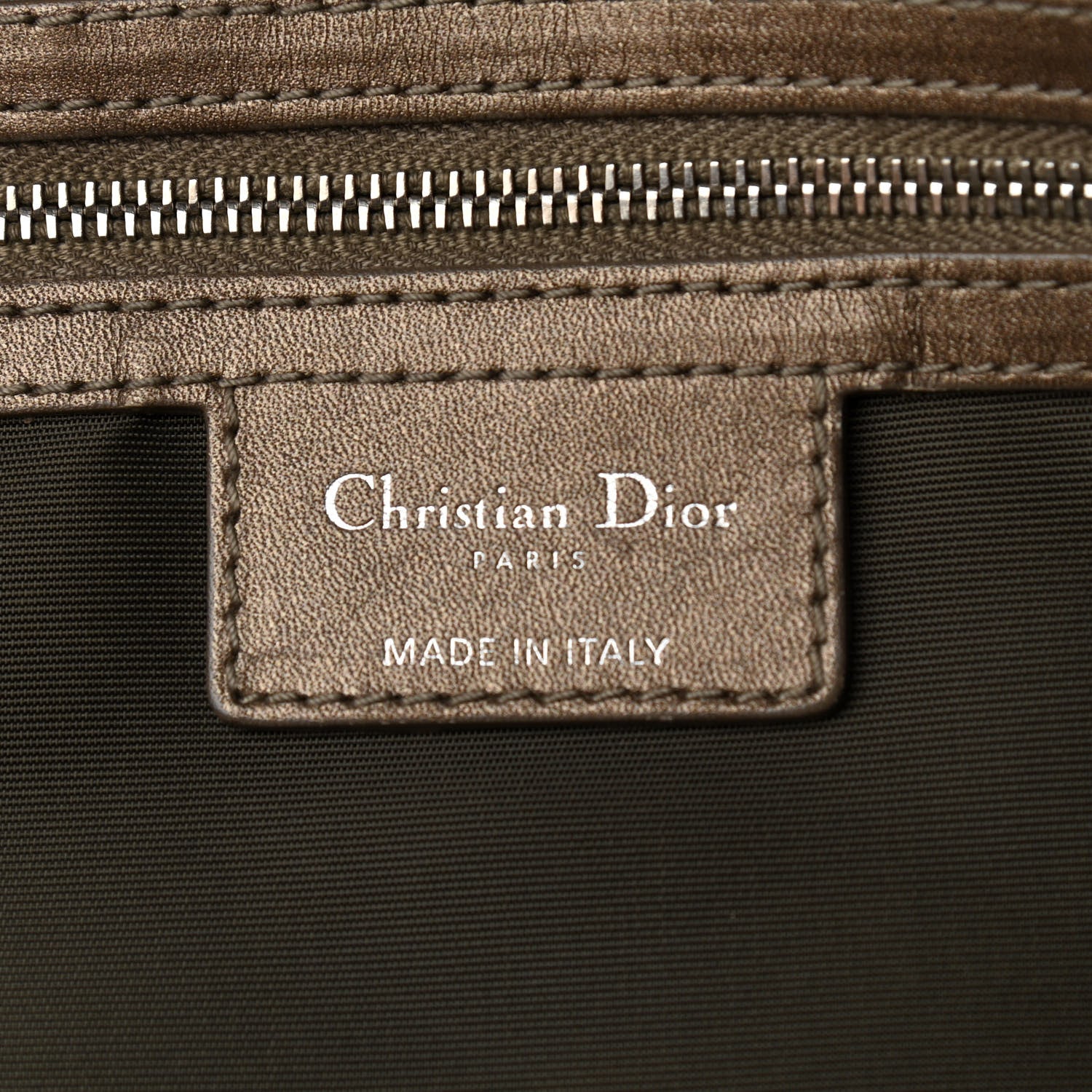 Christian Dior Coated Canvas Cannage Medium Panarea Tote Bronze 6 of 16