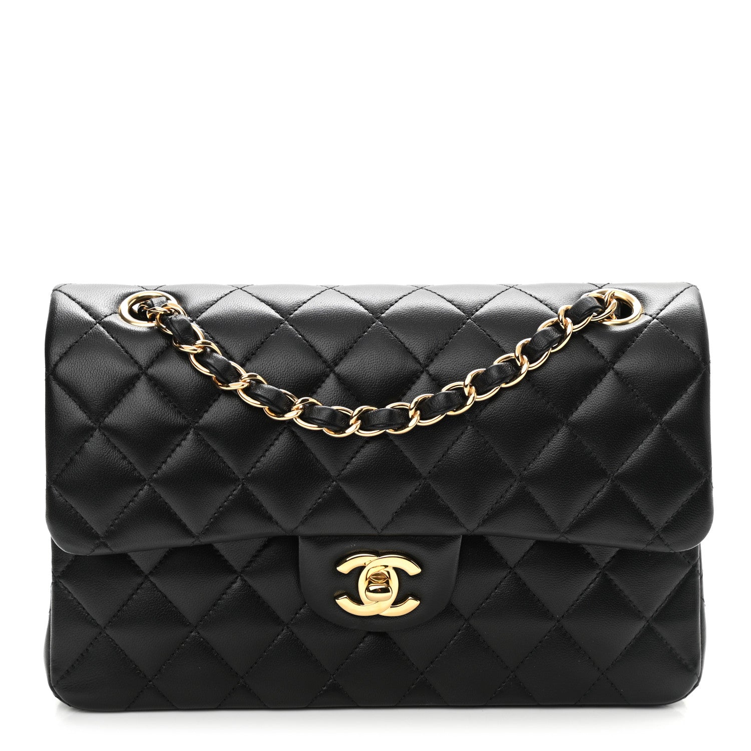 Chanel Lambskin Quilted Small Double Flap Black 1 of 11