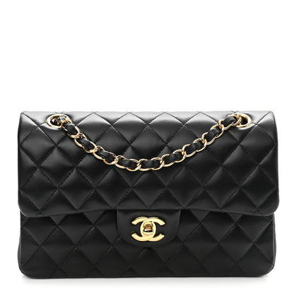 Chanel Lambskin Quilted Small Double Flap Black 1 of 11