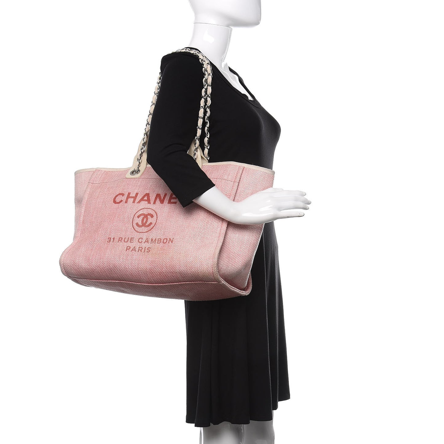 Canvas Medium Deauville Tote Pink