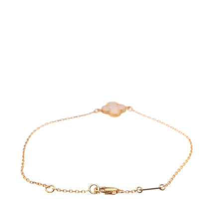 Van Cleef & Arpels 18K Yellow Gold Mother of Pearl Sweet Alhambra Bracelet 3 of 7