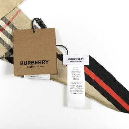 Burberry Silk Montage Print Skinny Scarf Archive Beige 2 of 2