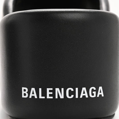 Balenciaga Smooth Nappa Logo Rise Wedge Sandals 36 Black 8 of 11