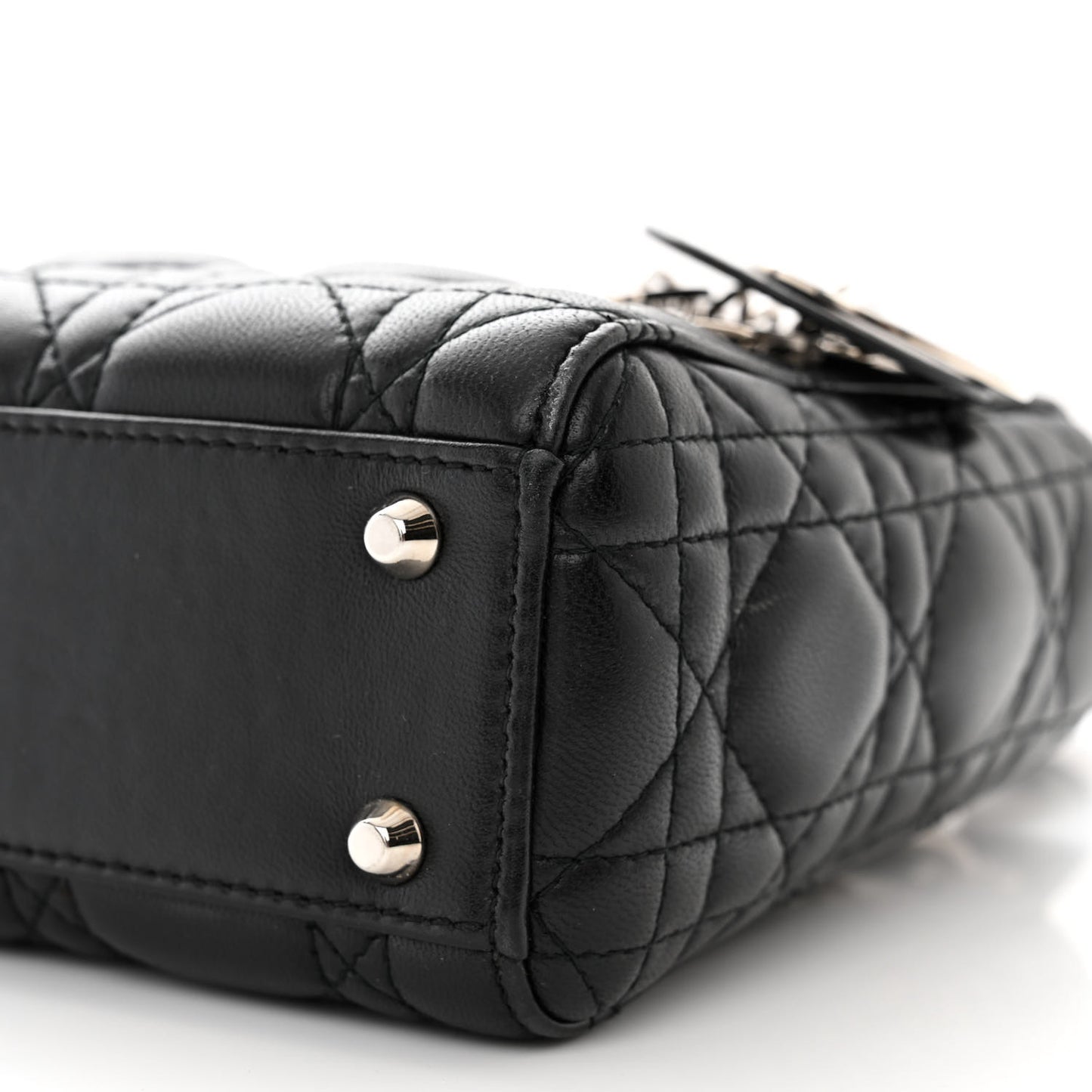 Lambskin Cannage Mini Lady Dior Black
