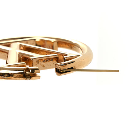 Louis Vuitton Metal Louise Hoop Earrings Gold 5 of 6