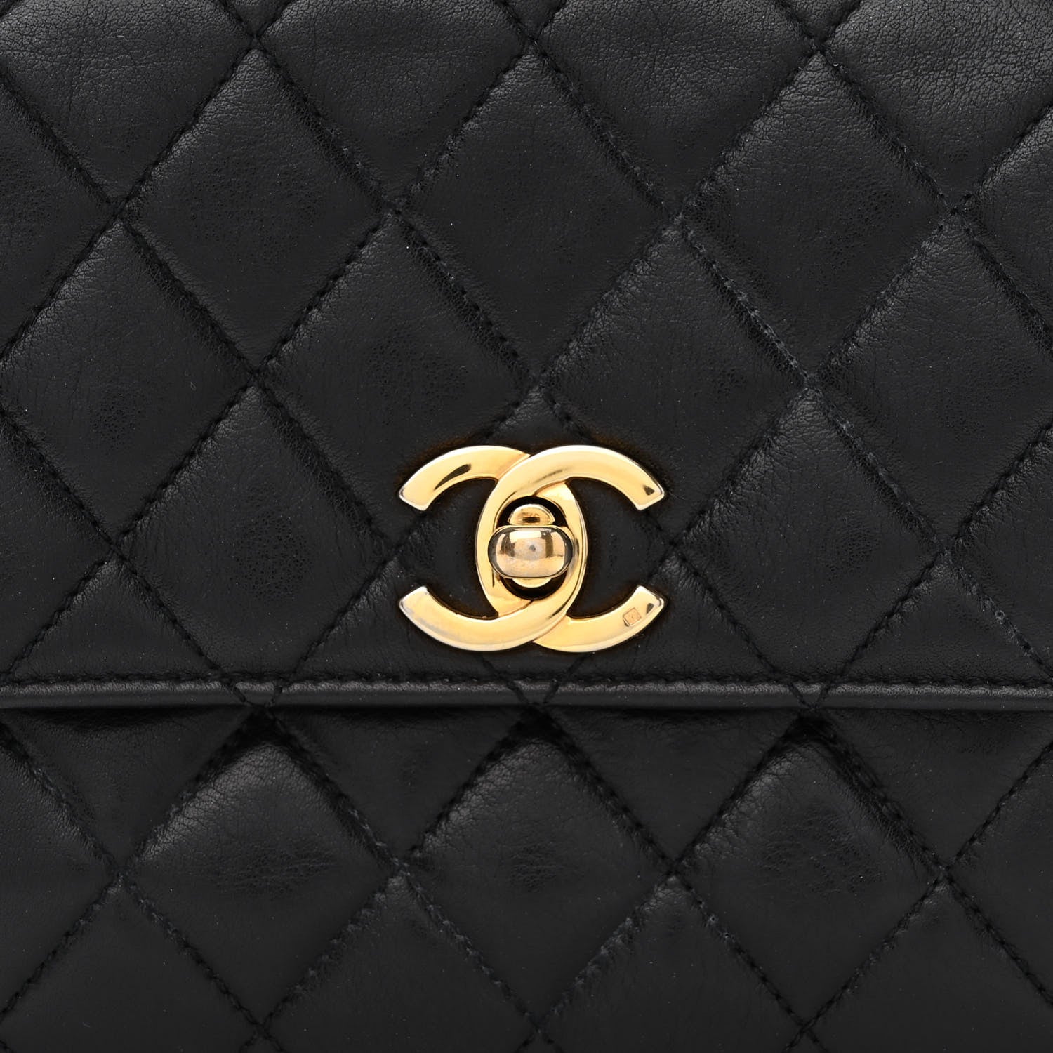 Chanel Lambskin Quilted Flap Waist Belt Bag 75 30 Black 10 of 15