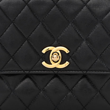 Chanel Lambskin Quilted Flap Waist Belt Bag 75 30 Black 10 of 15