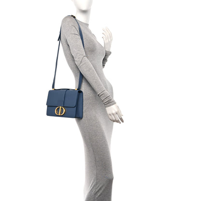 Christian Dior Grained Calfskin 30 Montaigne Flap Bag Blue 2 of 9