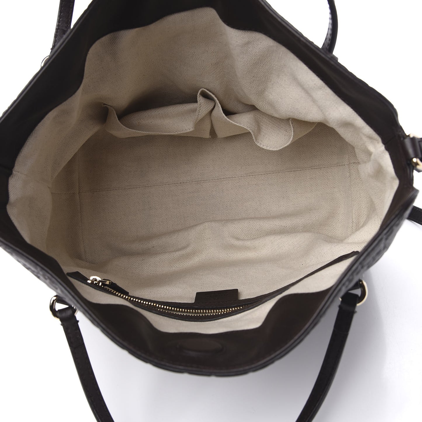 Guccissima Medium Bree Foldover Tote Chocolate