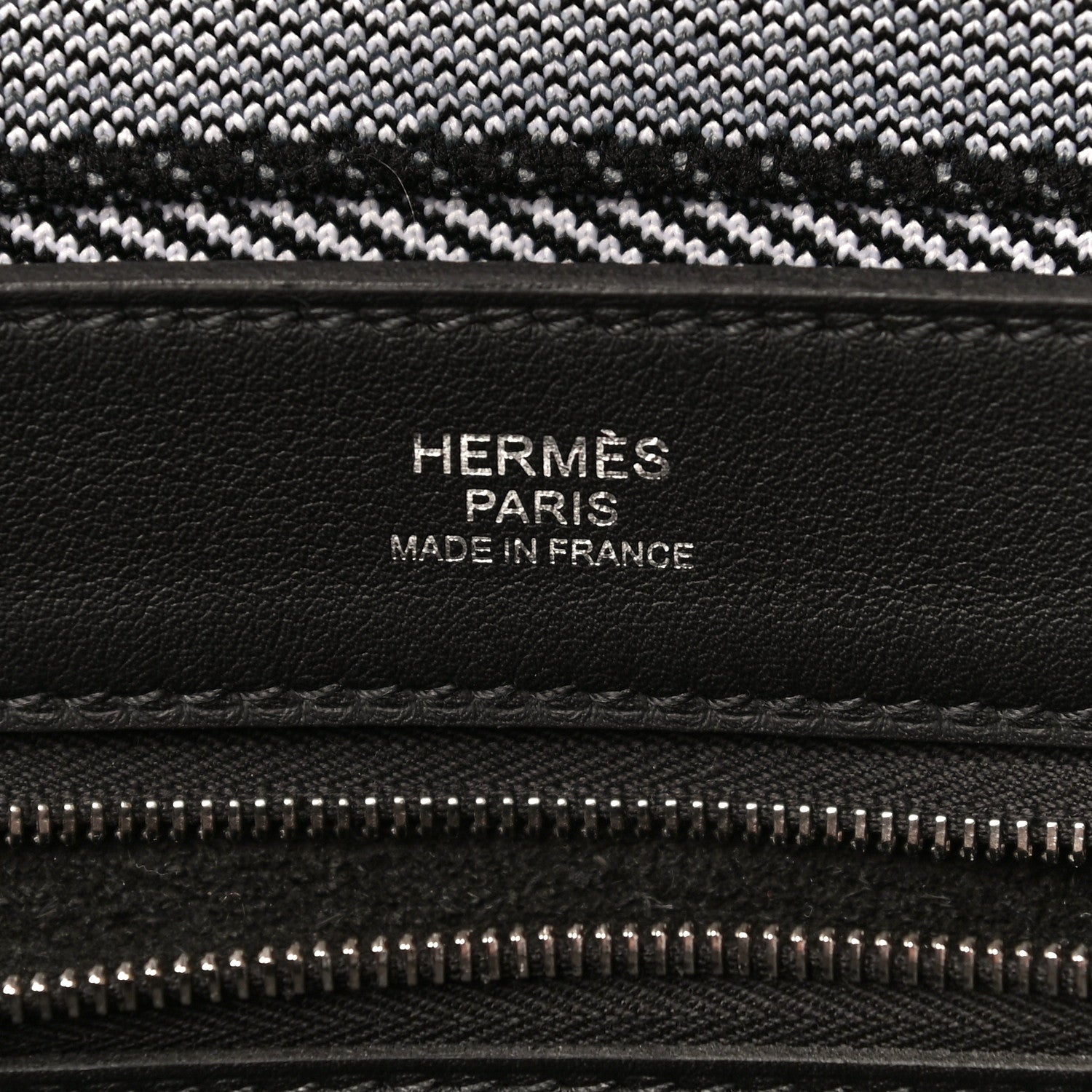 Hermes Technical Mesh Calfskin Hunter Dynamo Duffle Bag Black Gris Asphalte 6 of 10