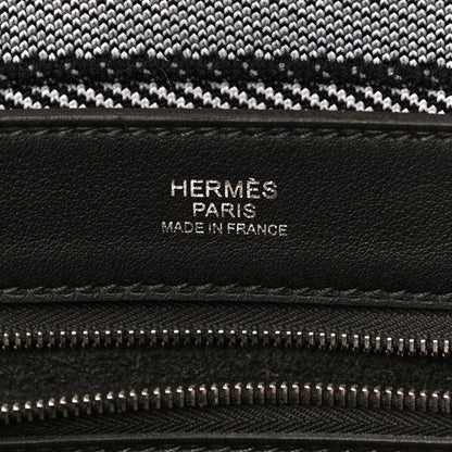 Hermes Technical Mesh Calfskin Hunter Dynamo Duffle Bag Black Gris Asphalte 6 of 10