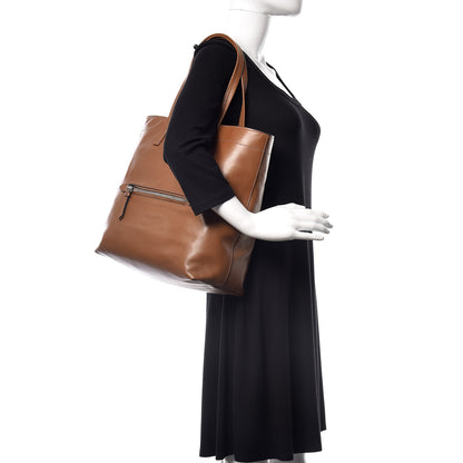 Miu Miu Vitello Soft Shopping Tote Cannella 2 of 8