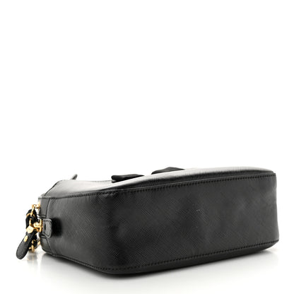 Salvatore Ferragamo Hammered Calfskin Lydia Bow Camera Bag Black 4 of 12