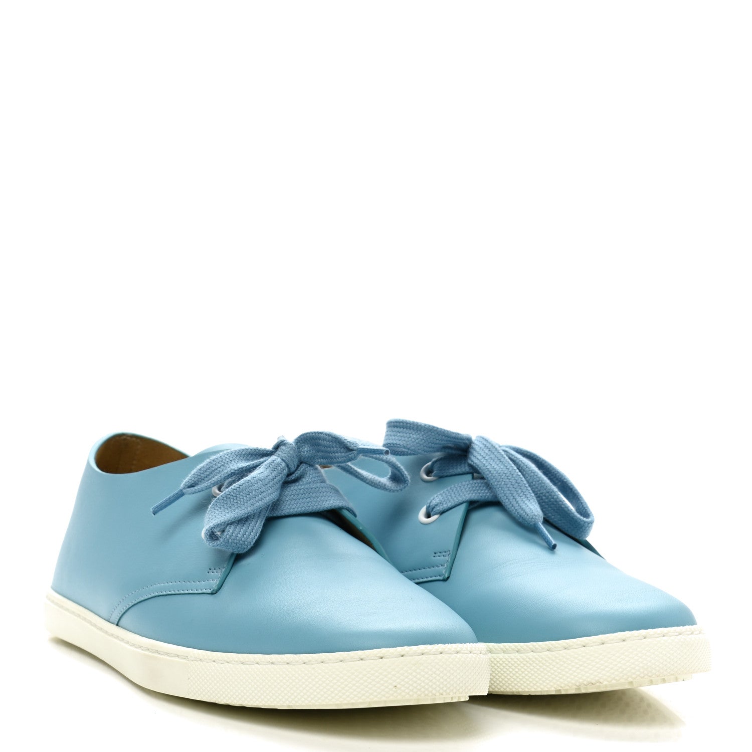 Hermes Calfskin One Sneakers 38 Blue 2 of 11