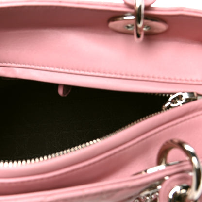 Christian Dior Lambskin Cannage Medium Lady Dior Rose Clair 4 of 5