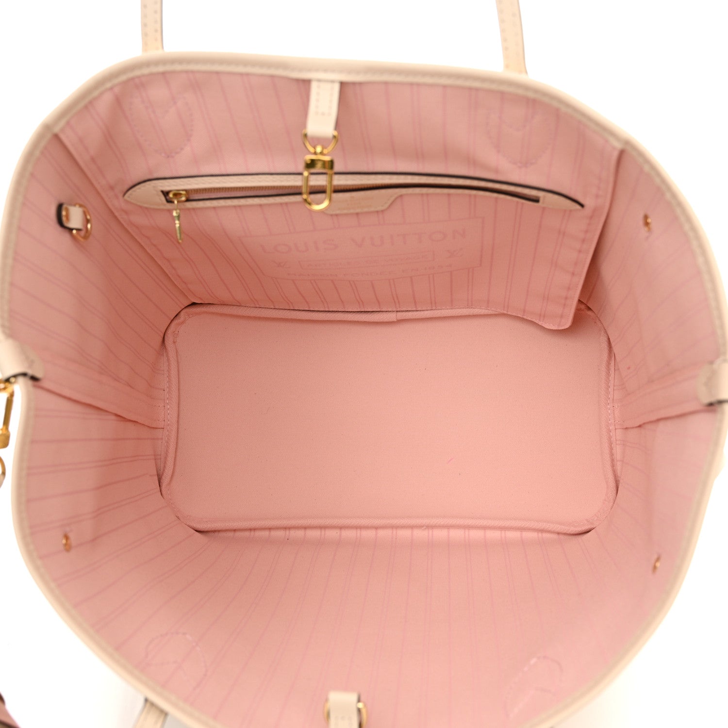 Louis Vuitton Damier Azur Braided Neverfull MM Pink 6 of 11