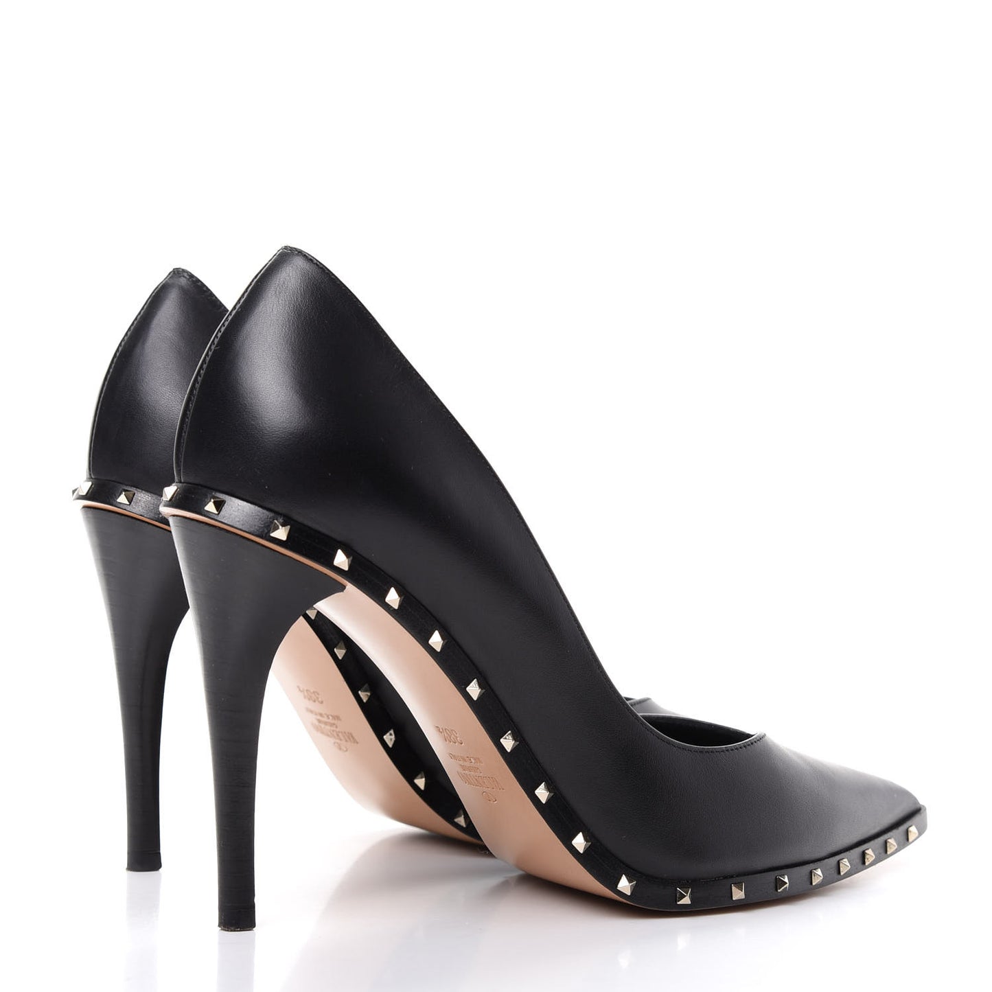 Calfskin Soul Rockstud Pumps 38.5 Black